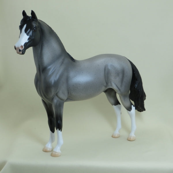 OREO SIZZLE - OOAK Blue Roan Morgan Model Horse - 4/15