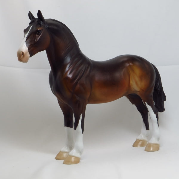 THE ROVER - OOAK Dark Dapple Bay Standing Draft Horse 2/15