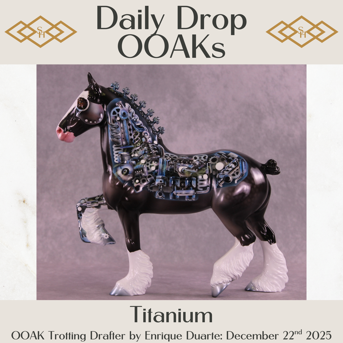 Titanium OOAK Trotting Drafter by Enrique Duarte DDOOAKs25