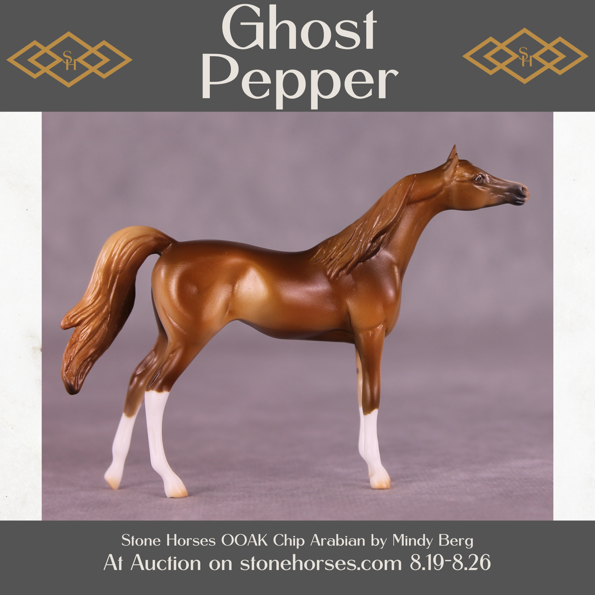 Ghost Pepper OOAK Chip Arabian by Mindy Berg SS825