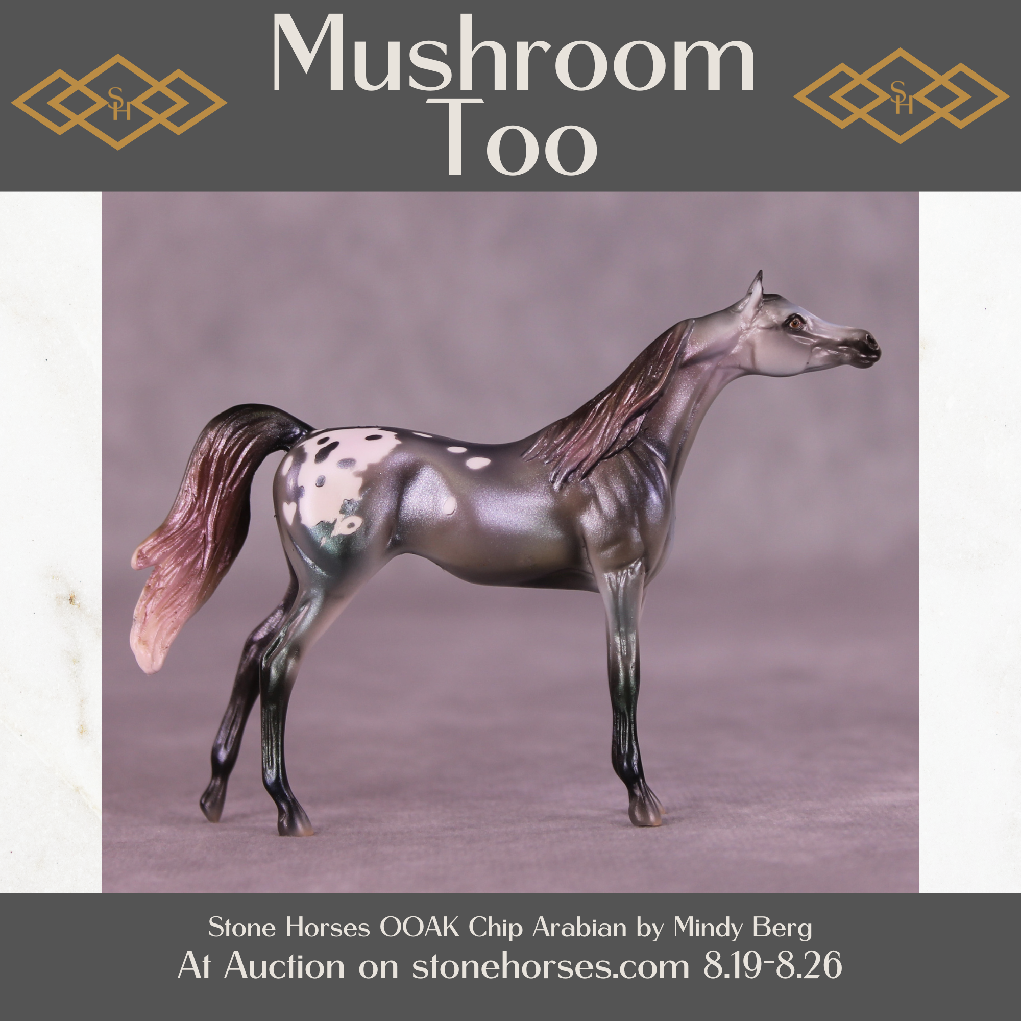 Mushroom, Too OOAK Chip Arabian by Mindy Berg SS825