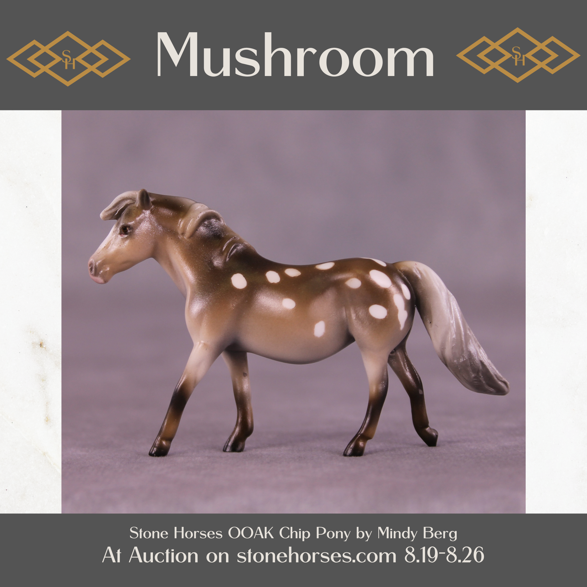 Mushroom OOAK Chip Pony by Mindy Berg SS825
