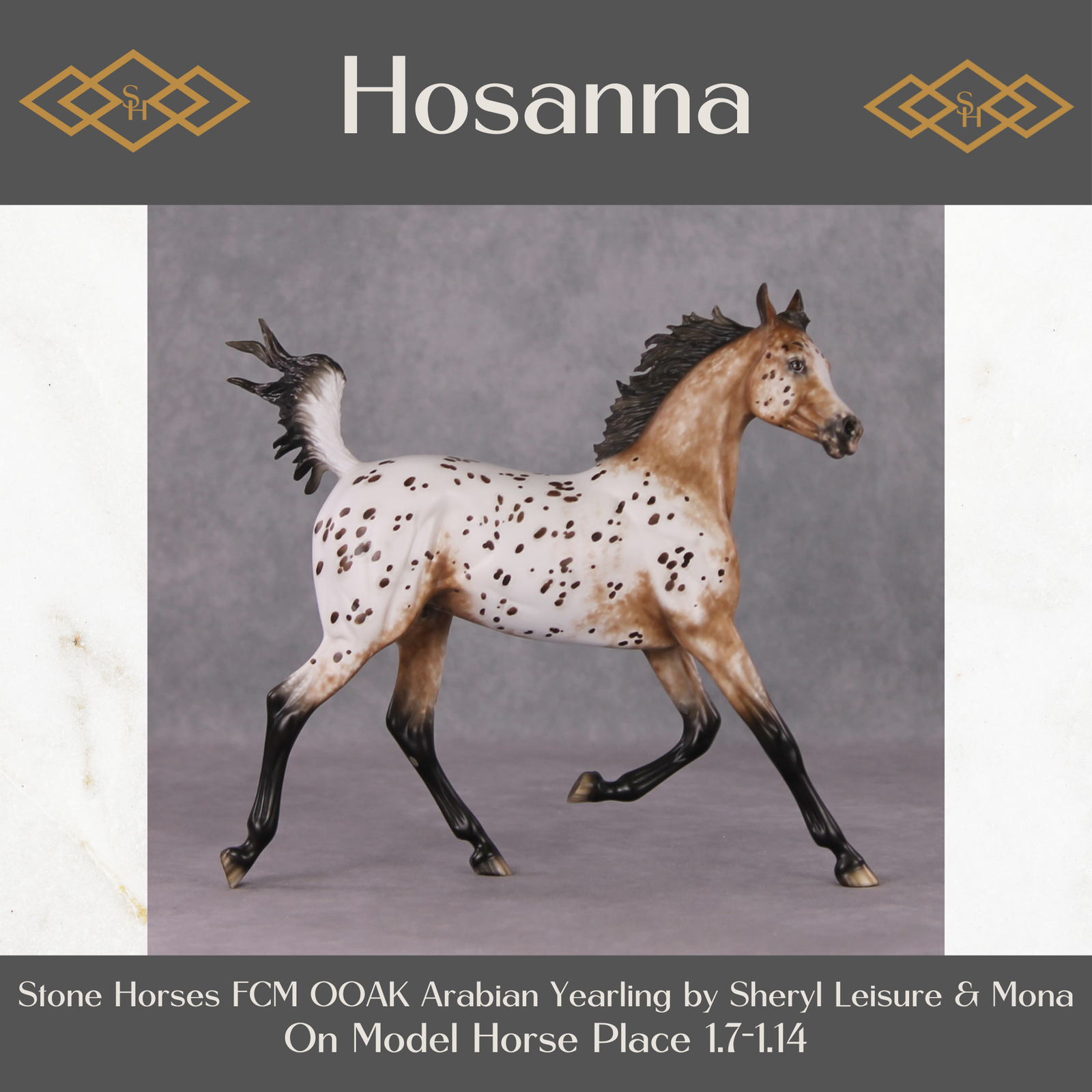 "Hosanna" OOAK Appaloosa Arabian Yearling Painted By Sheryl Leisure & Mona Best Offer 1/14/25