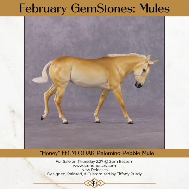 "Honey" OOAK Custom Palomino Pebble Mule By Tiffany Purdy - GemStone Series