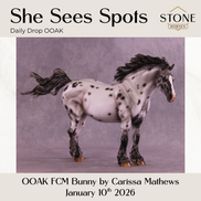 She Sees Spots OOAK FCM Bunny by Carissa Mathews DDOOAKs26