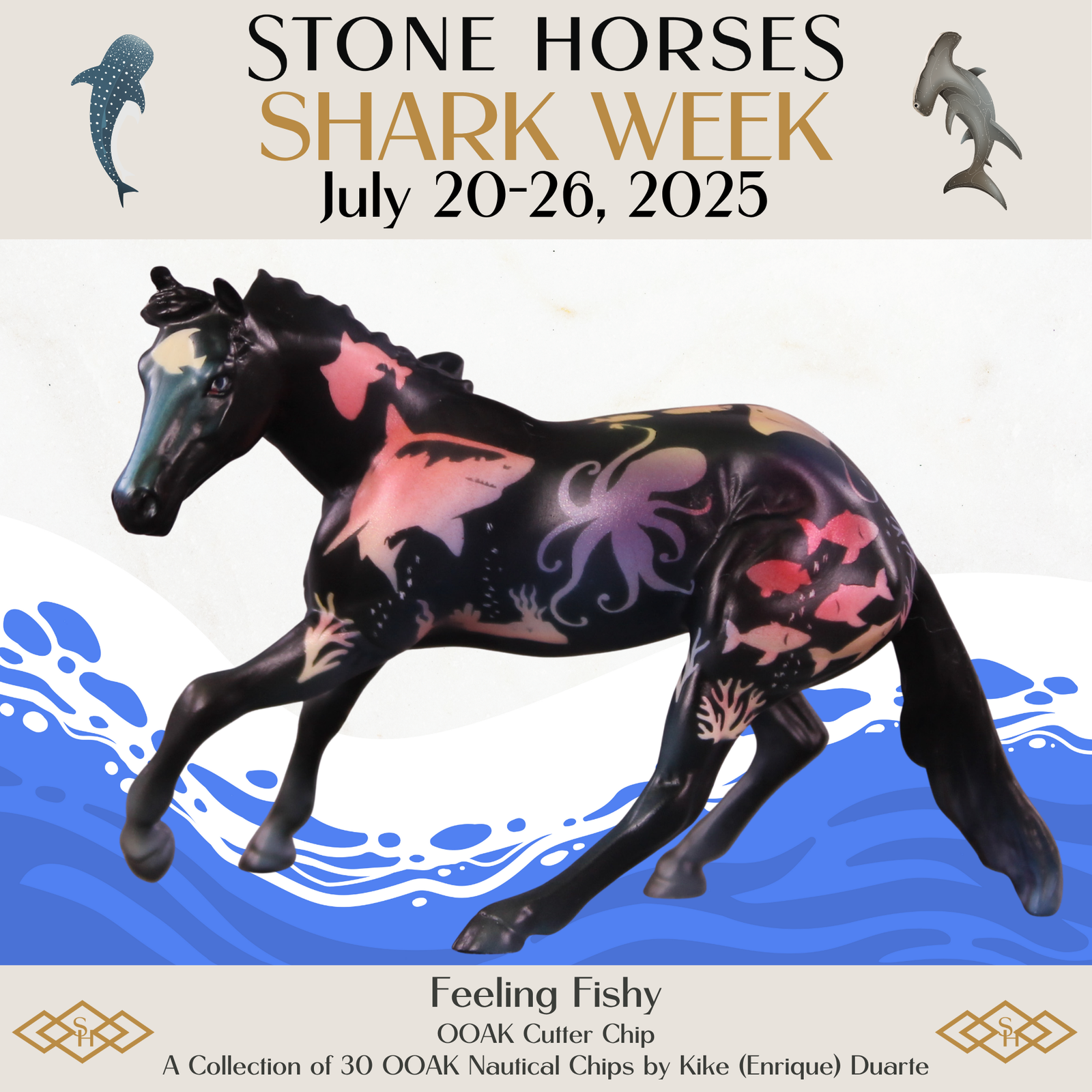 Feeling Fishy OOAK Cutter Chip by Kike Duarte SCD25