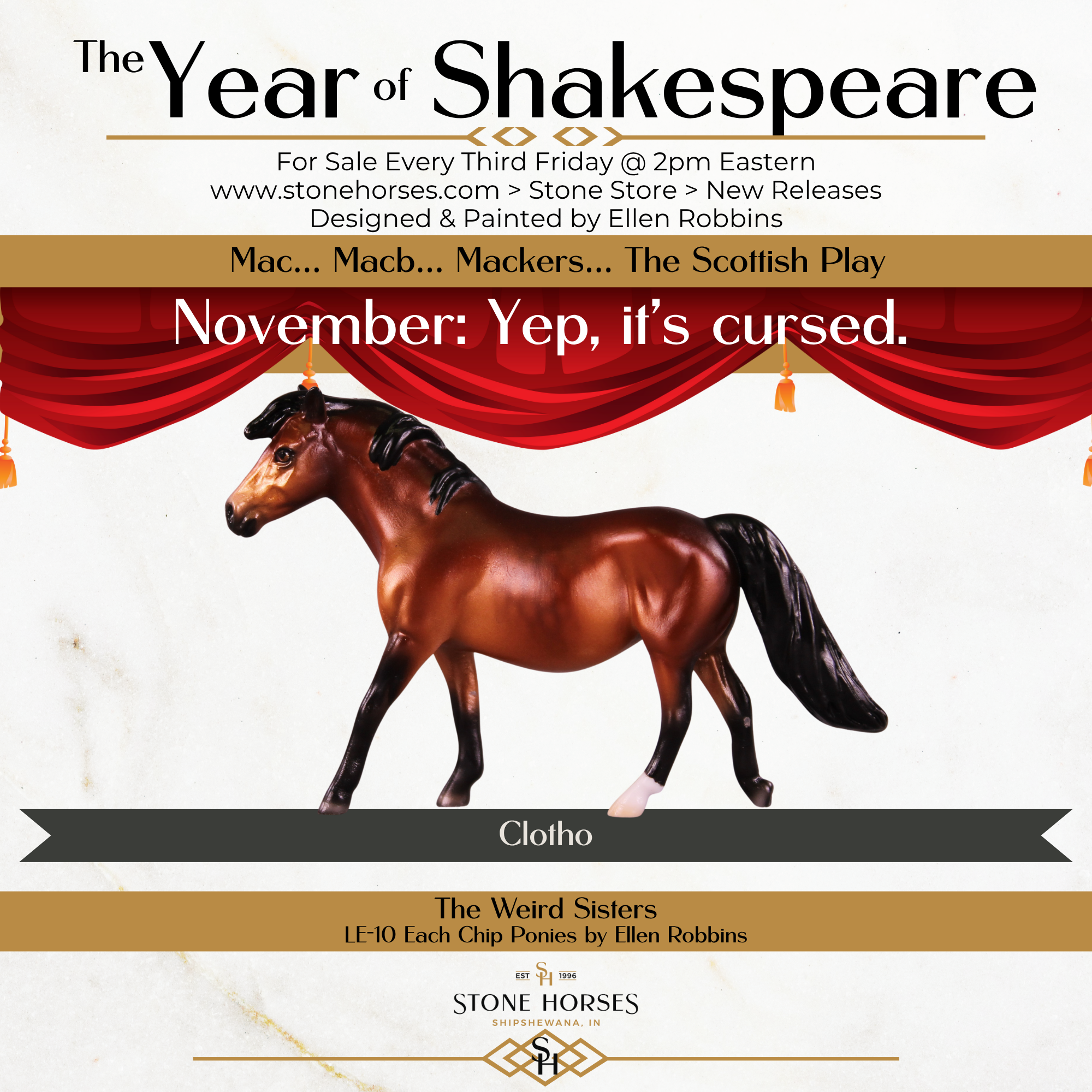 Clotho LE-10 Chip Pony by Ellen Robbins CL25