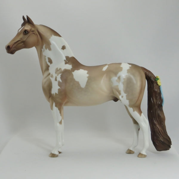 COMMADORE - OOAK Dapple Champagne Overo Pinto Morgan with Flowers by Sheryl Leisure - 5/15