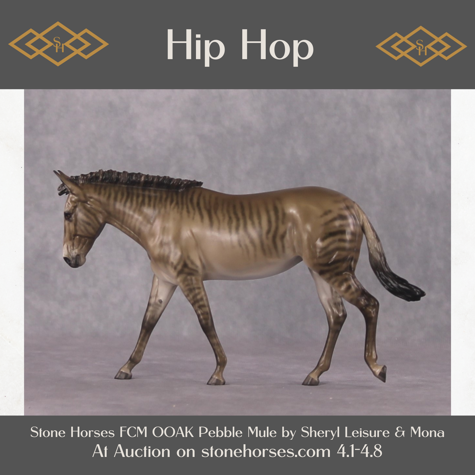 "Hip Hop" OOAK Pebble Mule By Sheryl Leisure Best Offer 04/08/2025