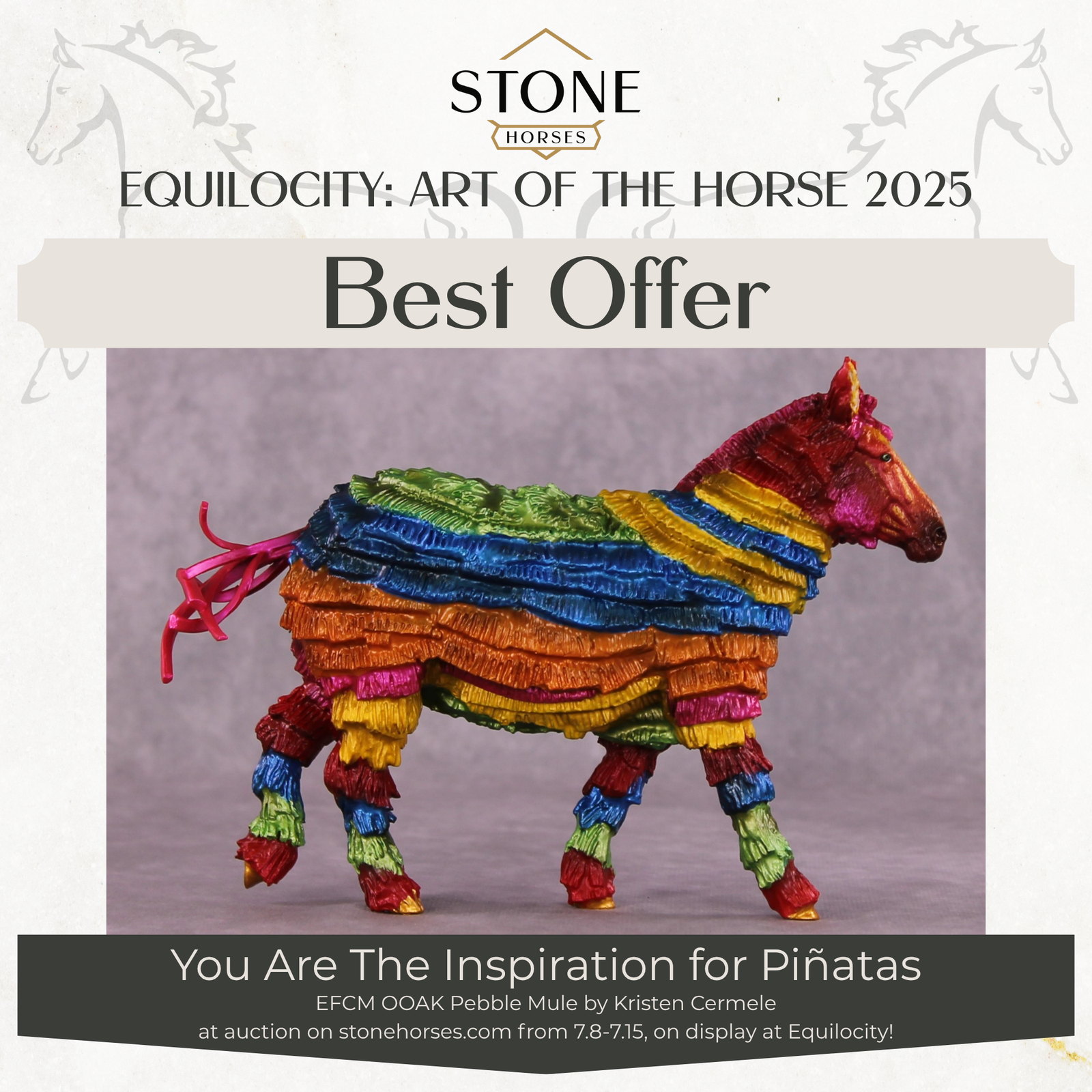 "You Are The Inspiration For Piñatas" OOAK EFCM Pebble Draft by Kristen Cermele Best Offer EQ25 07/15/25