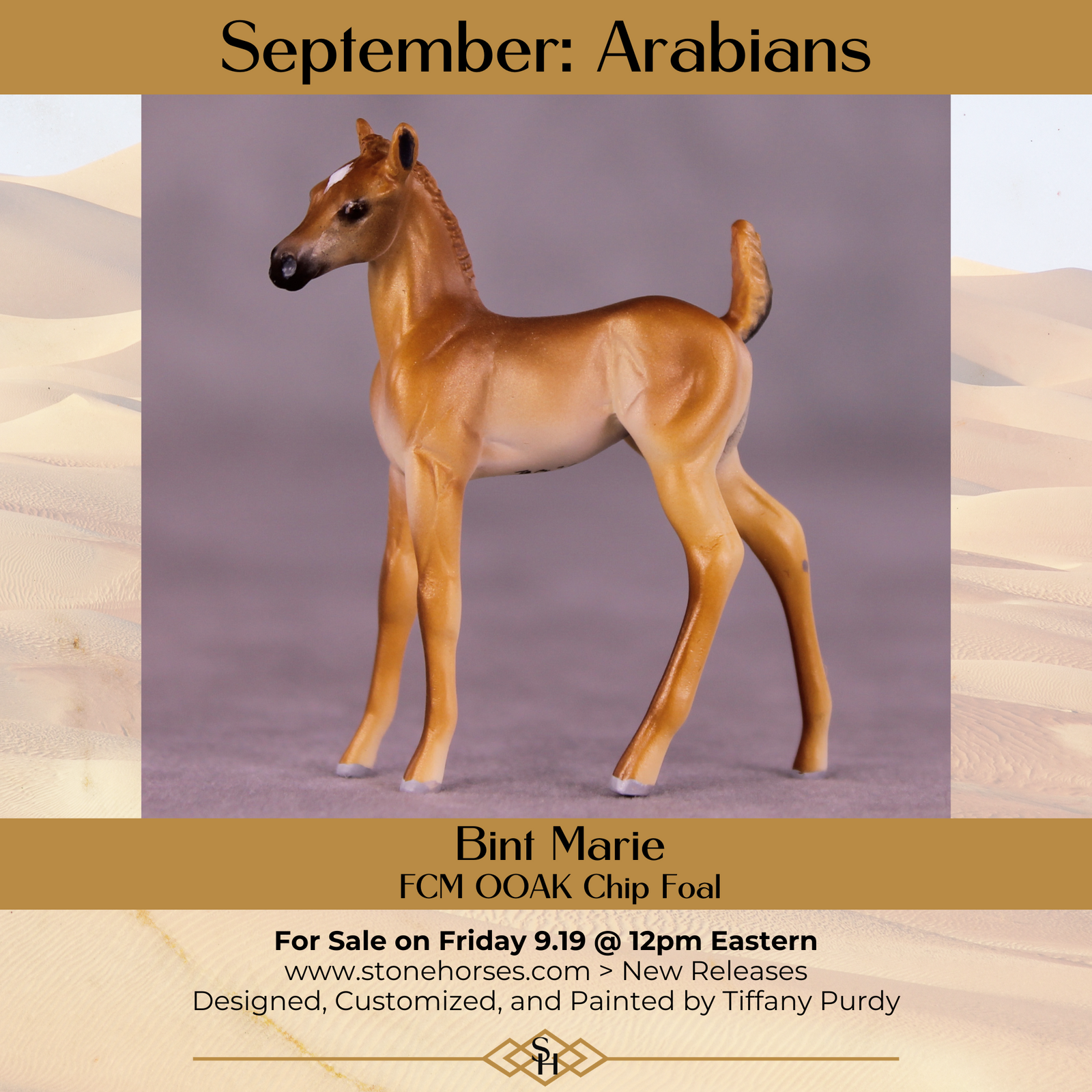 Bint Marie OOAK FCM Chip Foal by Tiffany Purdy GS925