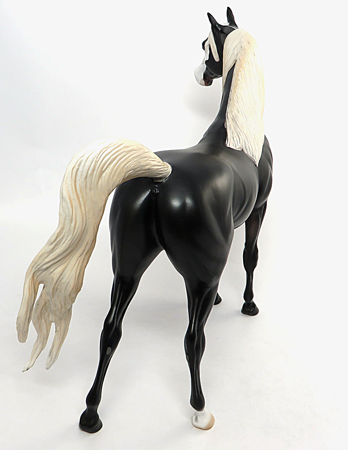 BLACK JACK-OOAK BLACK ARABIAN MODEL HORSE 8/2