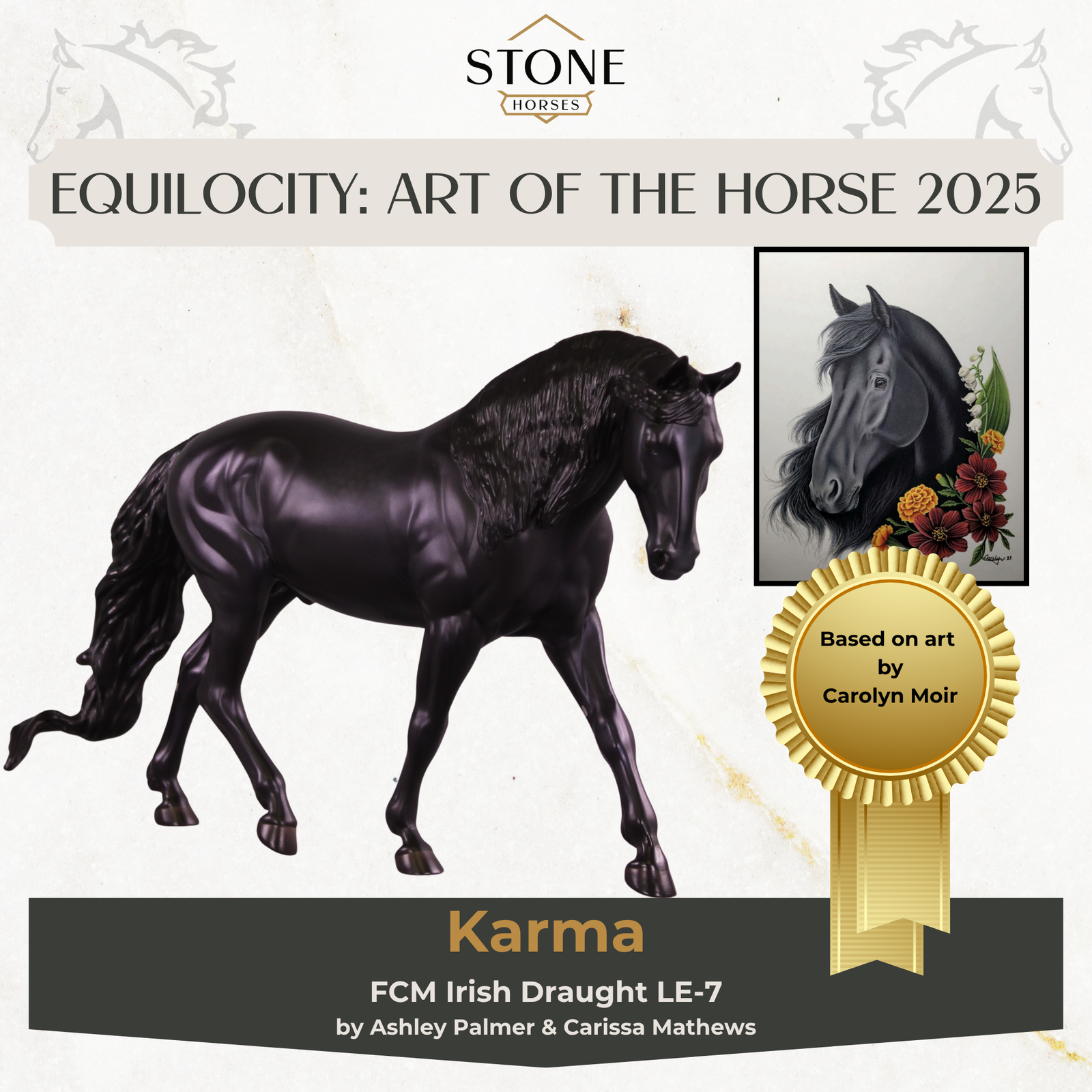 PREVIEW Art of the Horse "Karma" LE-7 FCM Irish Draught by Ashley Palmer EQ25