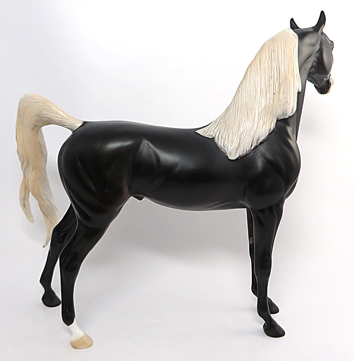 BLACK JACK-OOAK BLACK ARABIAN MODEL HORSE 8/2