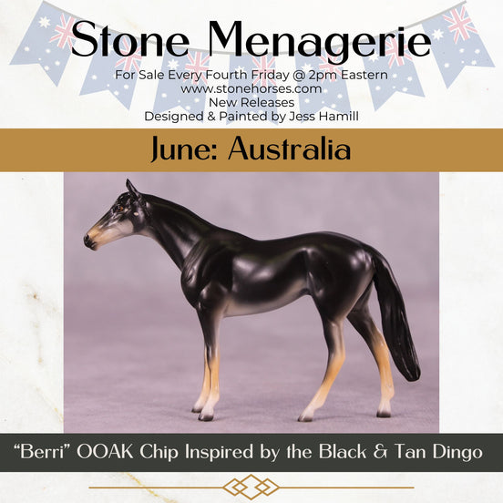 "Berri" OOAK Thoroughbred Chip by Jess Hamill MS25