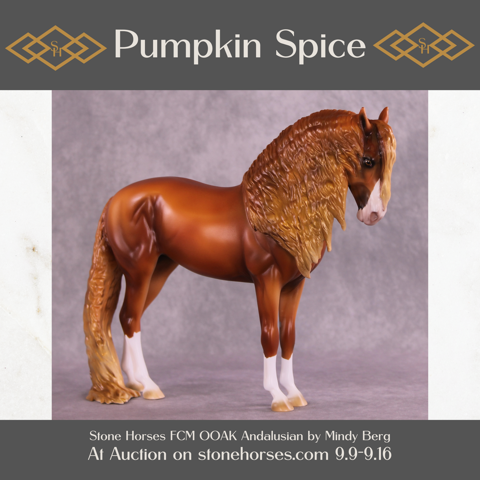 Pumpkin Spice OOAK FCM Andalusian by Mindy Berg Best Offer 9/16/2025