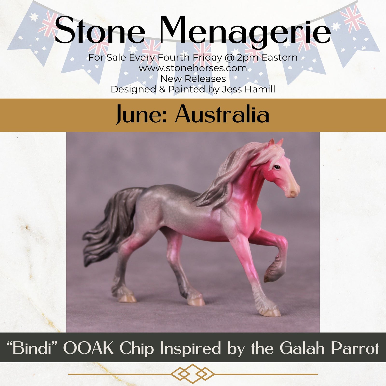 "Bindi" OOAK Friesian Chip by Jess Hamill MS25