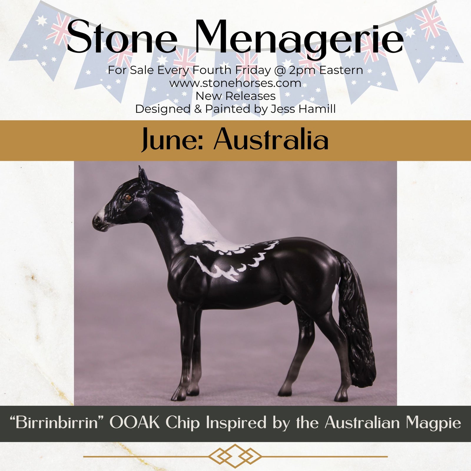 "Birrinbirrin" OOAK Andalusian Chip by Jess Hamill MS25