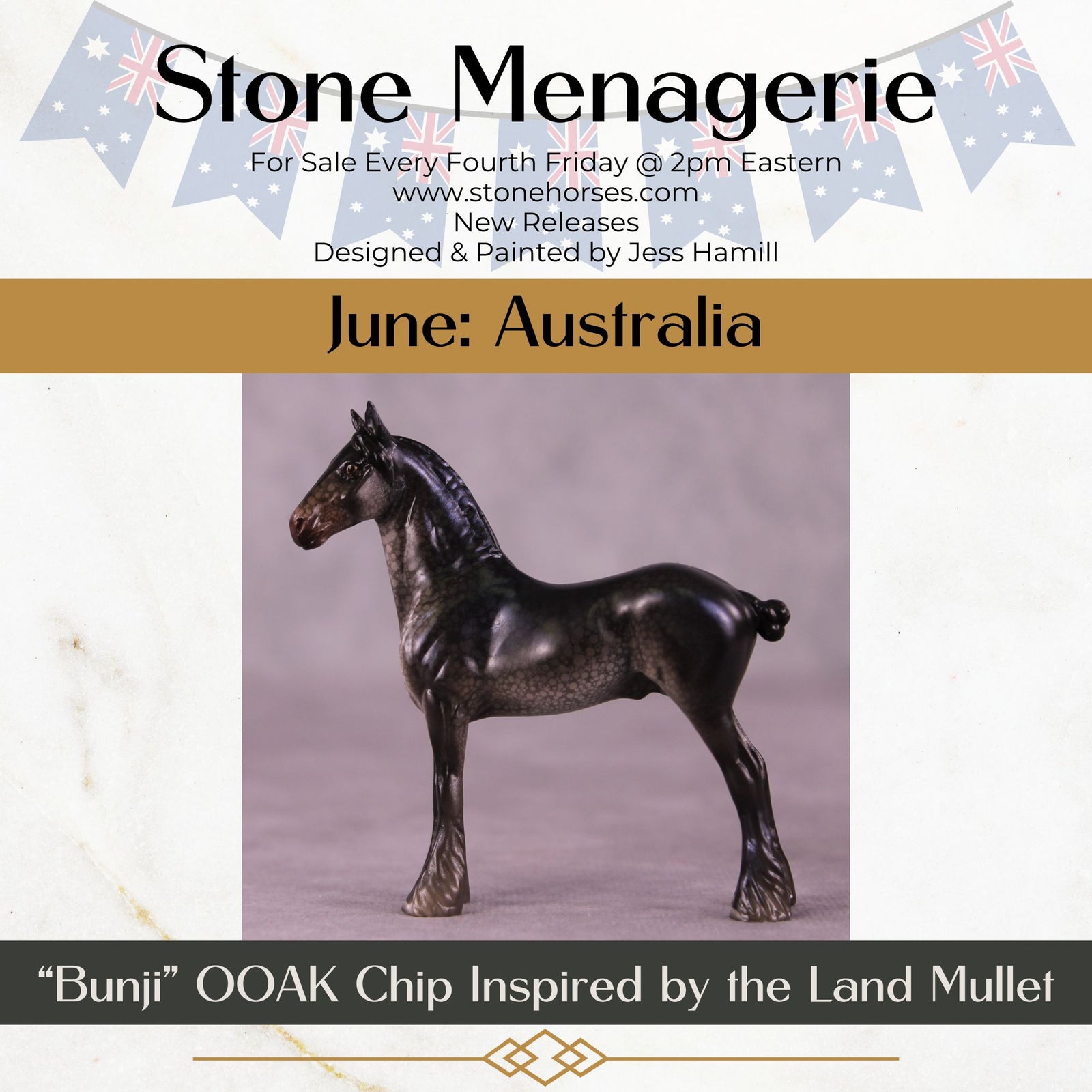 "Bunji" OOAK Draft Chip by Jess Hamill MS25