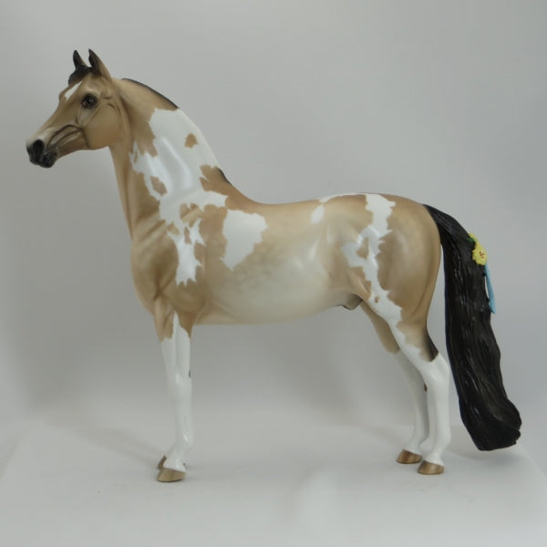 ESSEX - OOAK Dapple Buckskin Pinto Morgan with Flowers by Sheryl Leisure 5/15