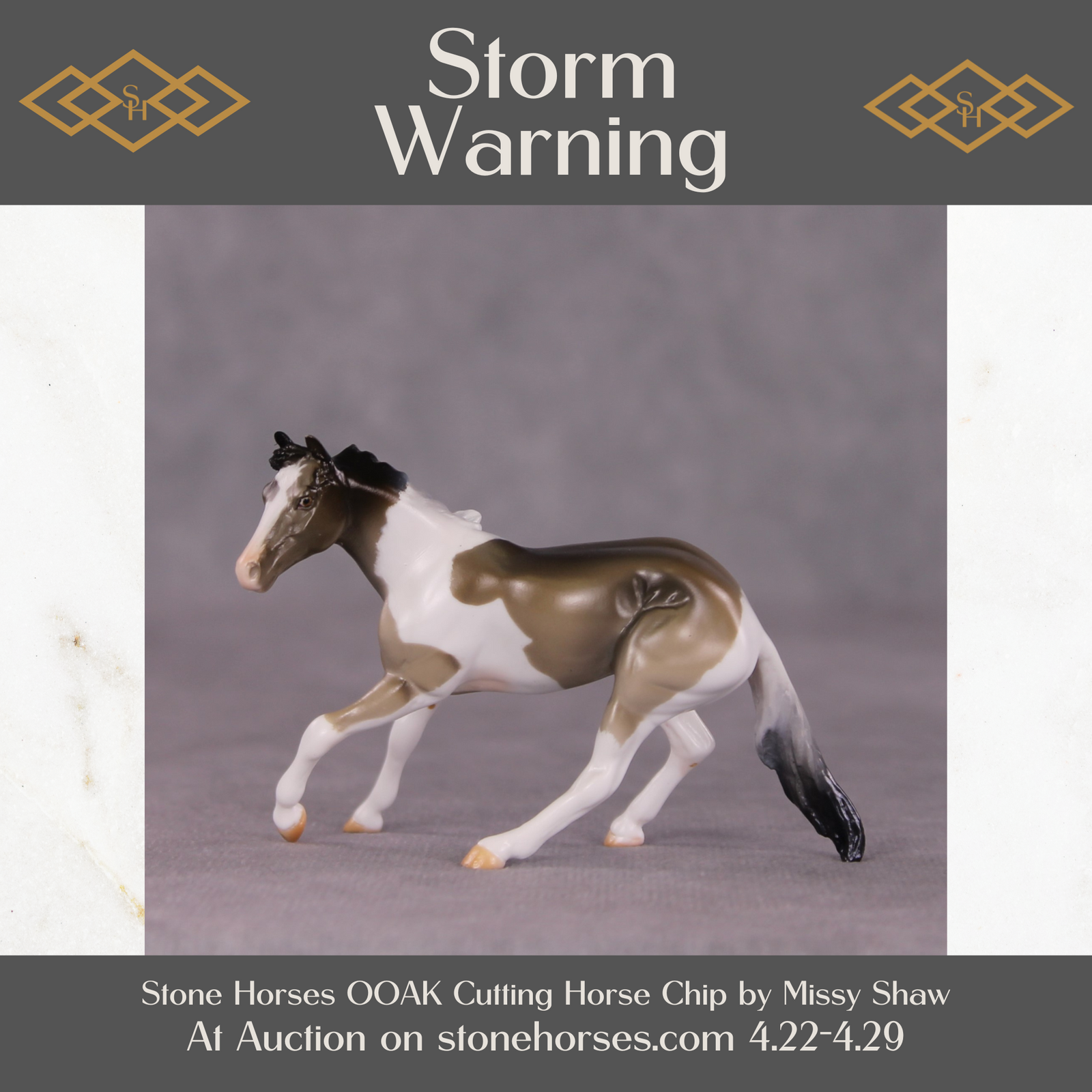 "Storm Warning" OOAK Cutter Chip by Missy Shaw