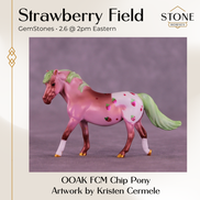 Strawberry Field OOAK FCM Chip Pony by Kristen Cermele GS26