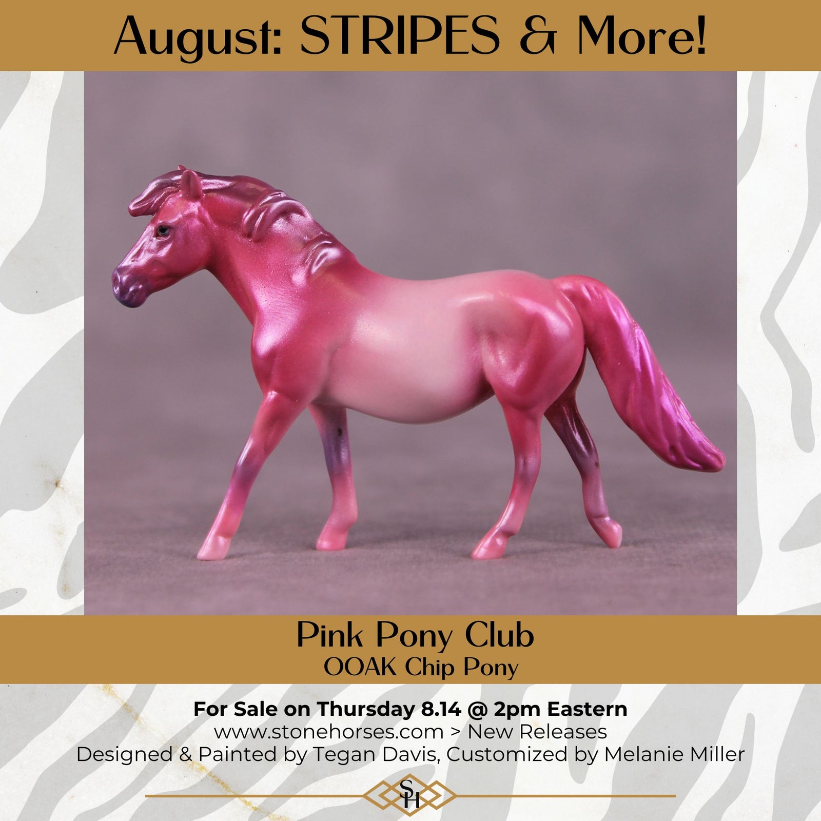 Pink Pony Club OOAK Chip Pony by Tegan Davis GS825