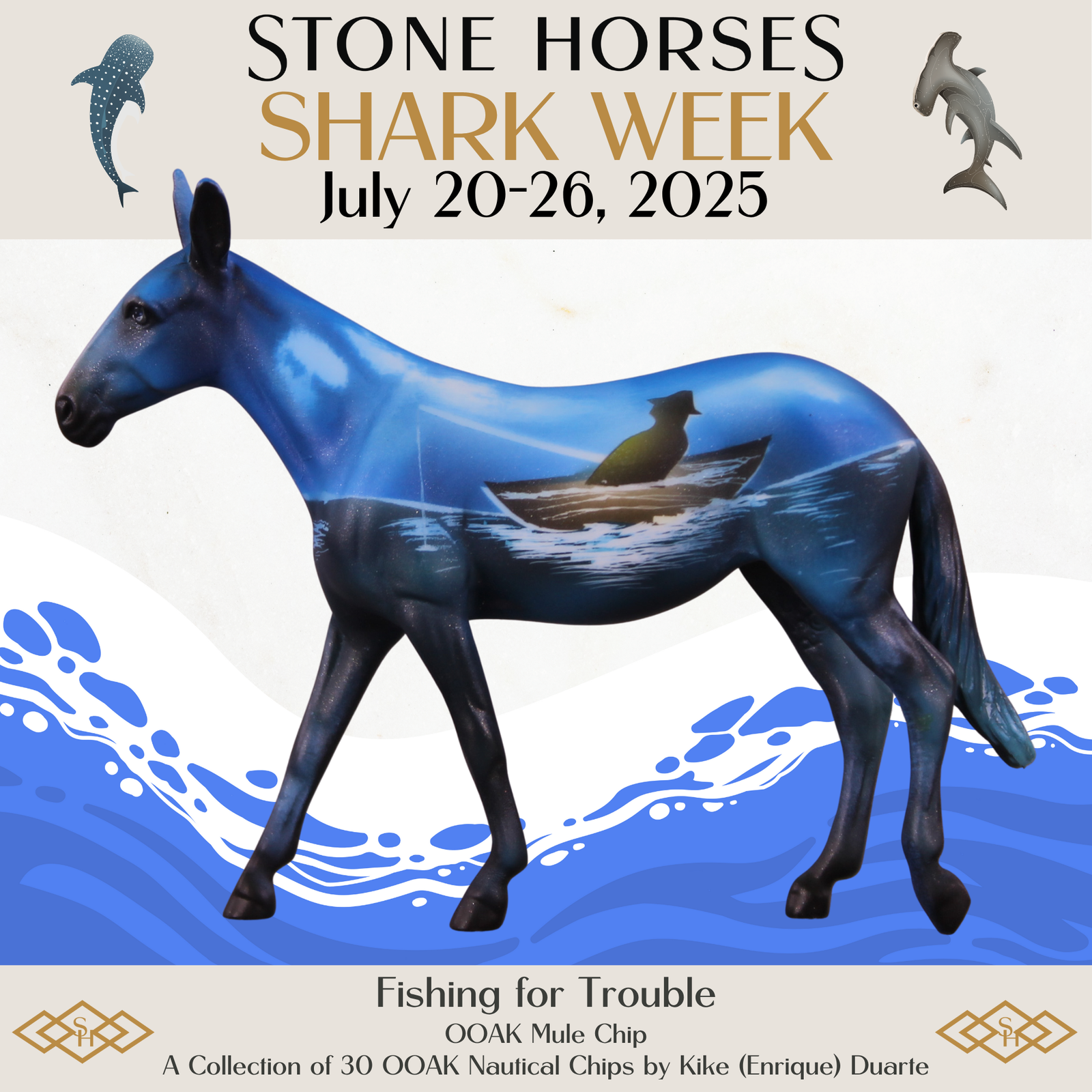 Fishing For Trouble OOAK Mule Chip by Kike Duarte SCD25