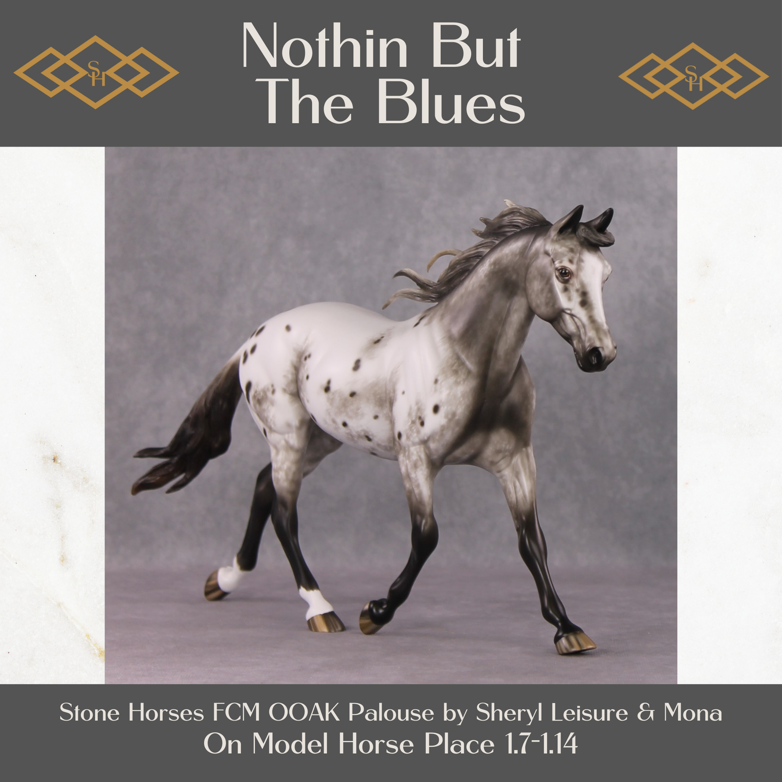 "Nothin But the Blues" OOAK Appaloosa Palouse Painted By Sheryl Leisure & Mona Best Offer 1/14/25