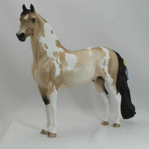 ESSEX - OOAK Dapple Buckskin Pinto Morgan with Flowers by Sheryl Leisure 5/15