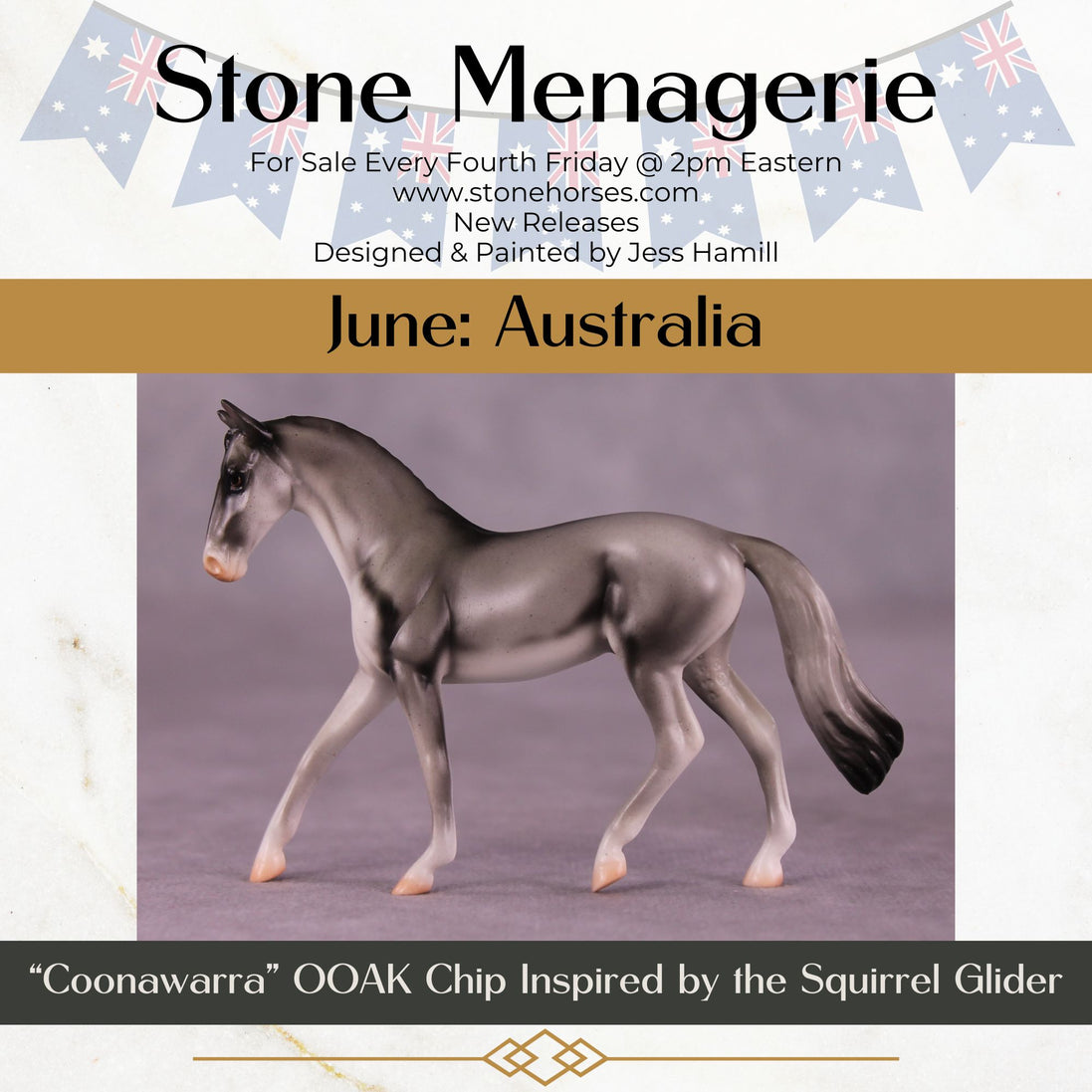 "Coonawarra" OOAK Warmblood Chip by Jess Hamill MS25
