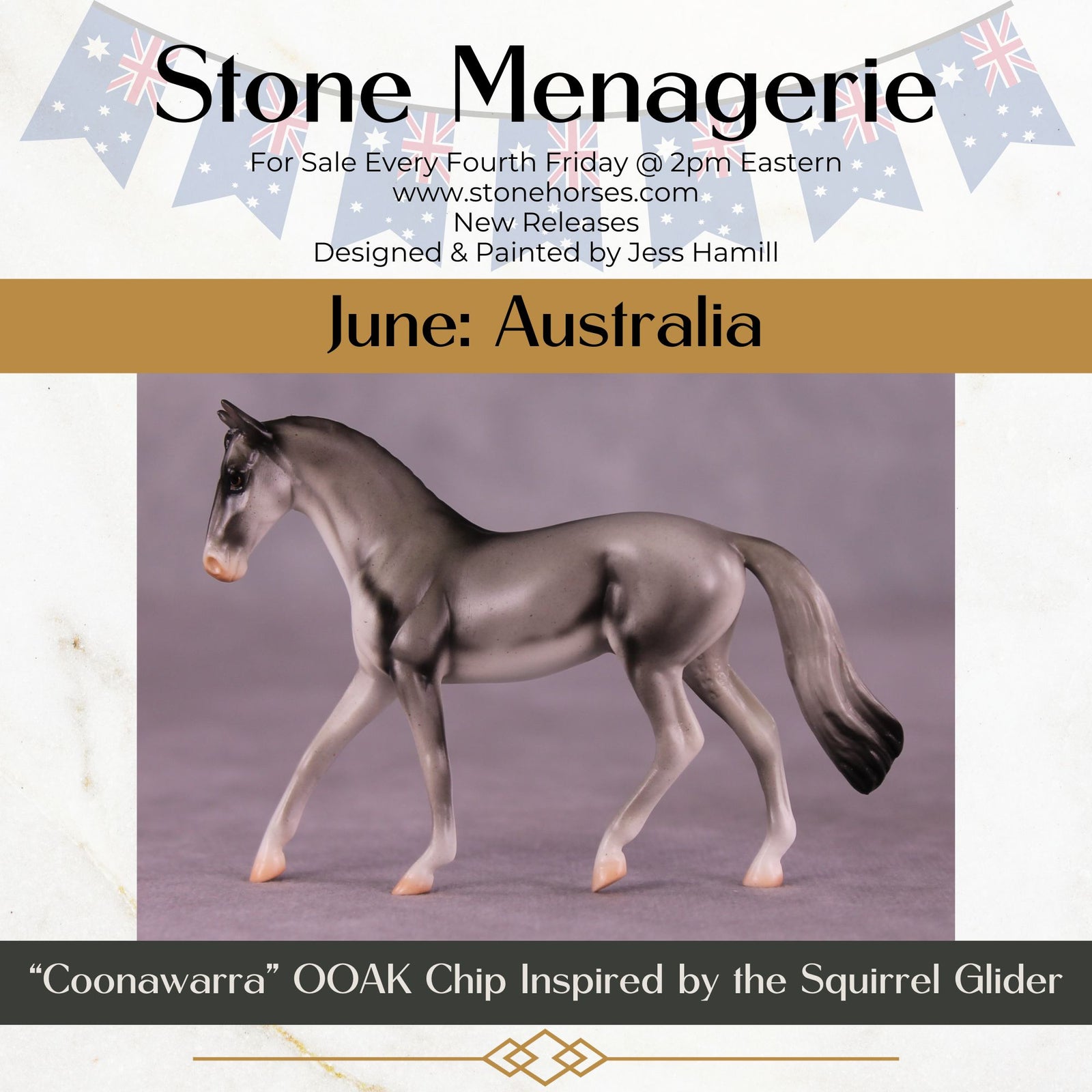 "Coonawarra" OOAK Warmblood Chip by Jess Hamill MS25