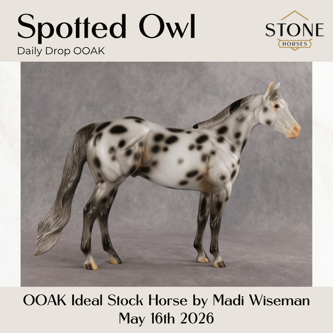 Spotted Owl OOAK Ideal Stock Horse by Madi Wiseman DDOOAKs26
