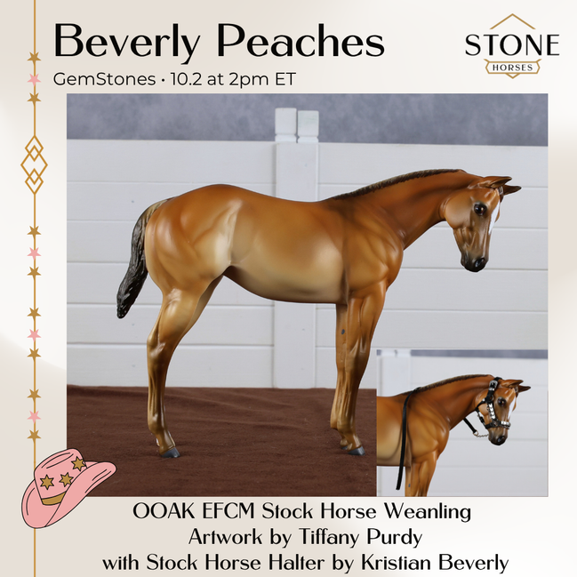 Beverly Peaches OOAK EFCM Stock Horse Weanling by Tiffany Purdy GS26