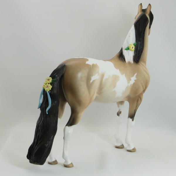 ESSEX - OOAK Dapple Buckskin Pinto Morgan with Flowers by Sheryl Leisure 5/15