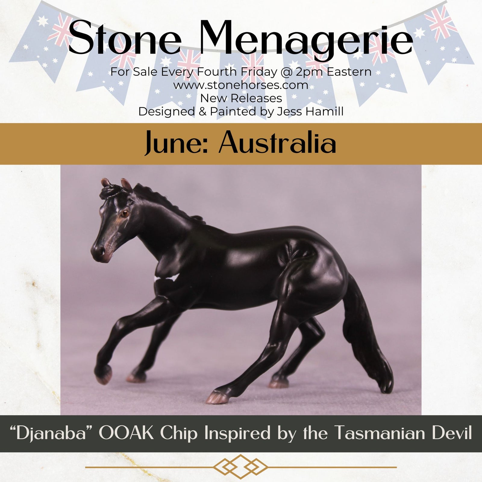 "Djanaba" OOAK Cutter Chip by Jess Hamill MS25