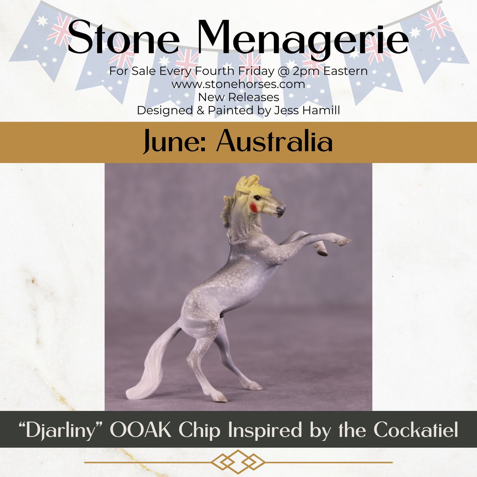 "Djarliny" OOAK Rearing Chip by Jess Hamill MS25