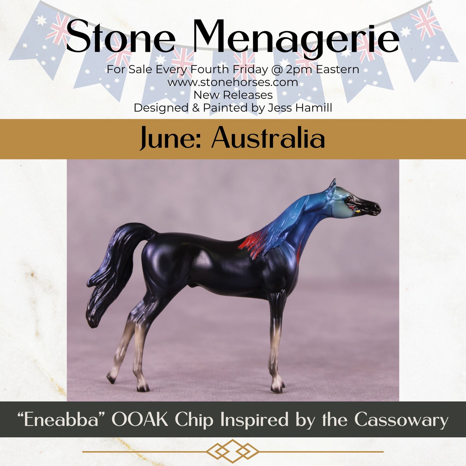 "Eneabba" OOAK Arabian Chip by Jess Hamill MS25