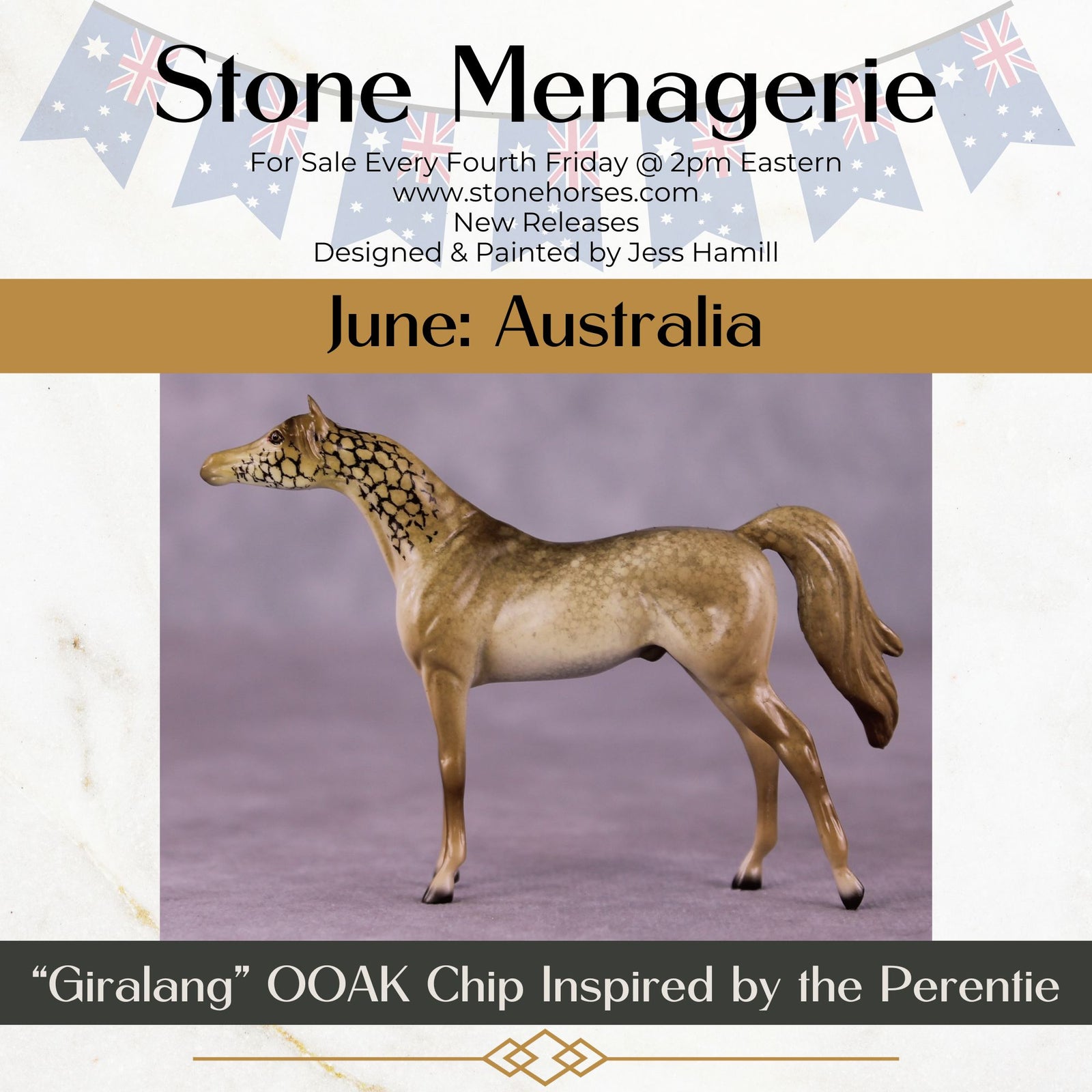 "Giralang" OOAK Arabian Chip by Jess Hamill MS25