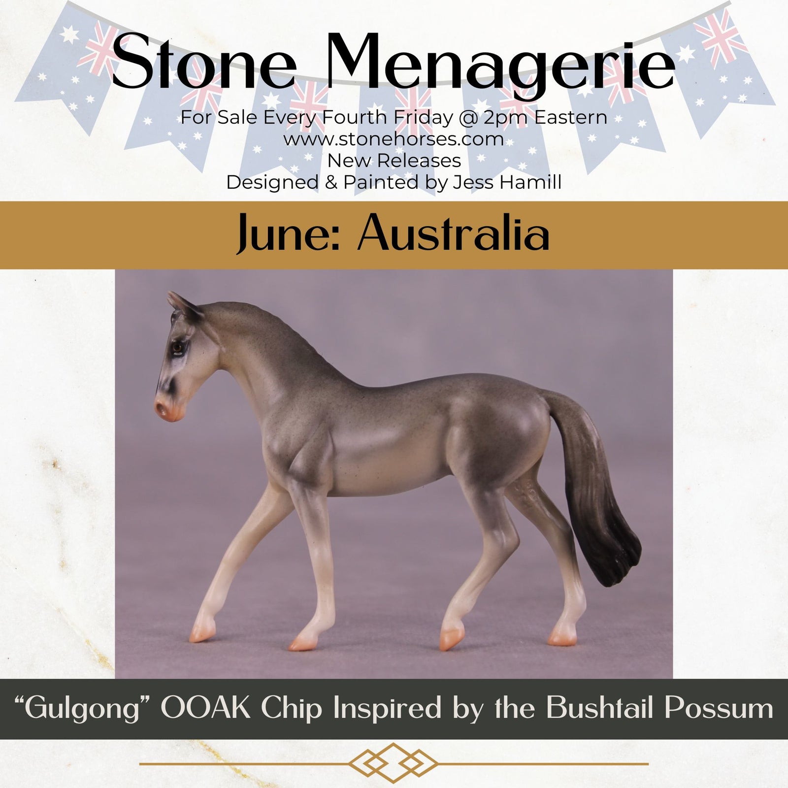 "Gulgong" OOAK Warmblood Chip by Jess Hamill MS25