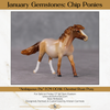 Ambiguous Pie OOAK Custom Chestnut Roan Pony Chip By Kristin Cermele - Gemstone Series