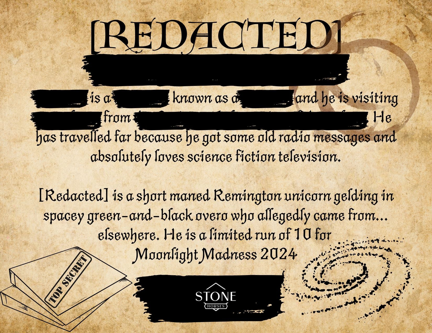 [Redacted] LE 10 Green Black Sabino Remington Unicorn By Jess Hamill MM24