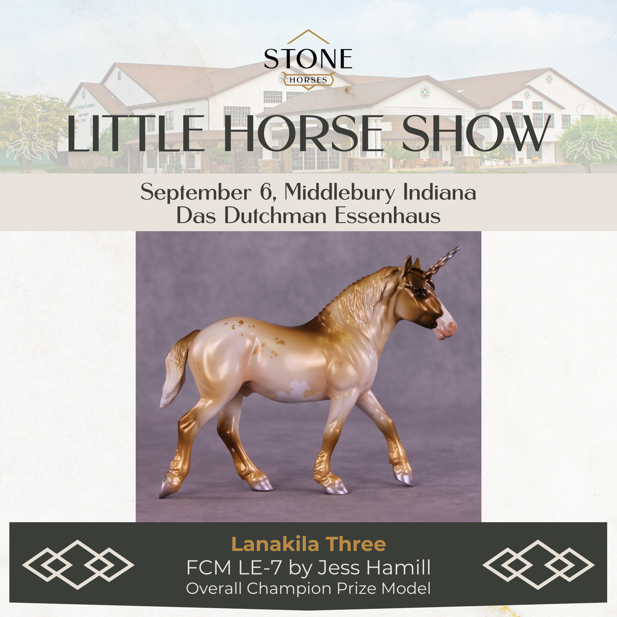 "Lanakila Three" LE-7 Pebbles Drafter Unicorn by Jess Hamill LHS25 Prize Model Run