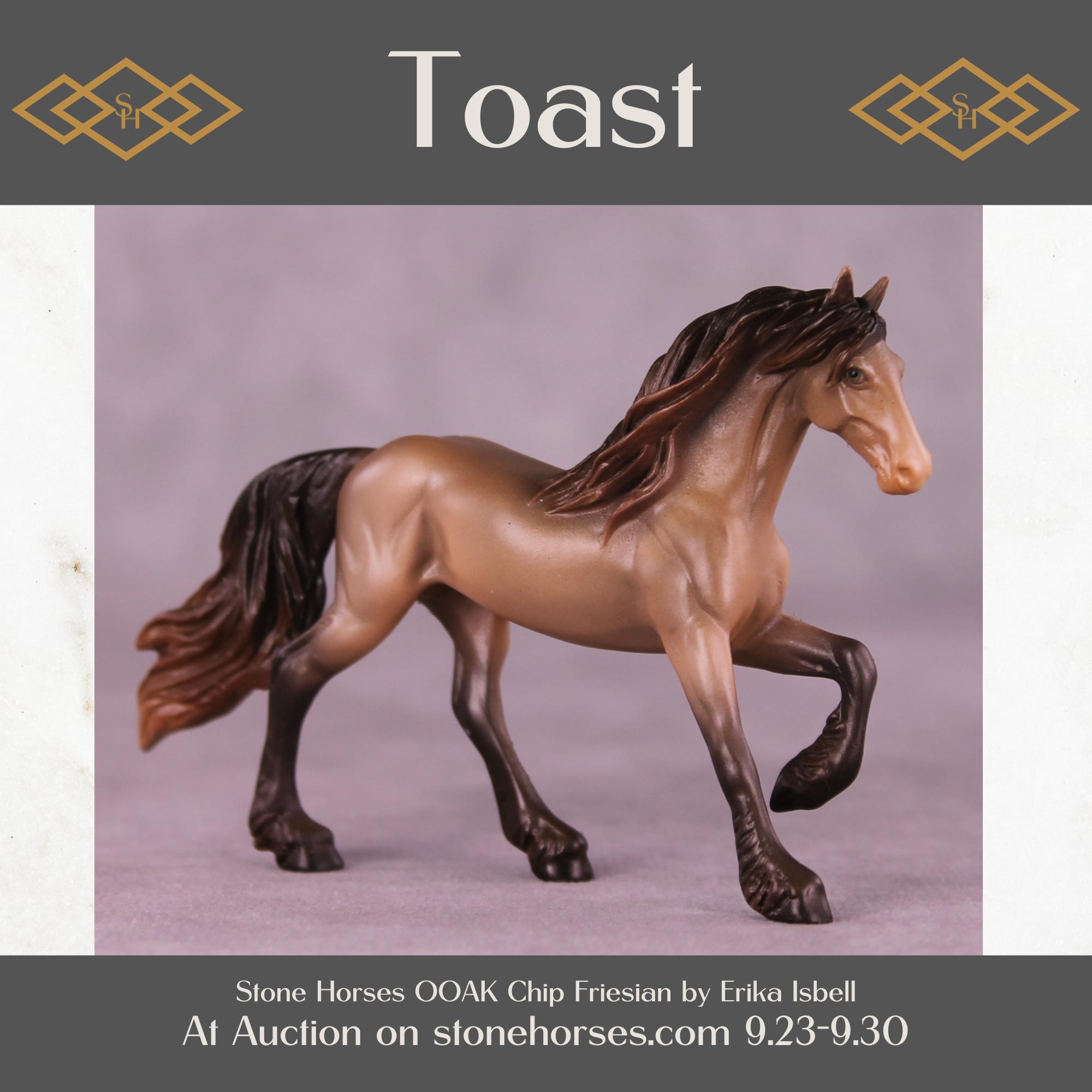 Toast OOAK Chip Friesian by Erika Isbell SS925