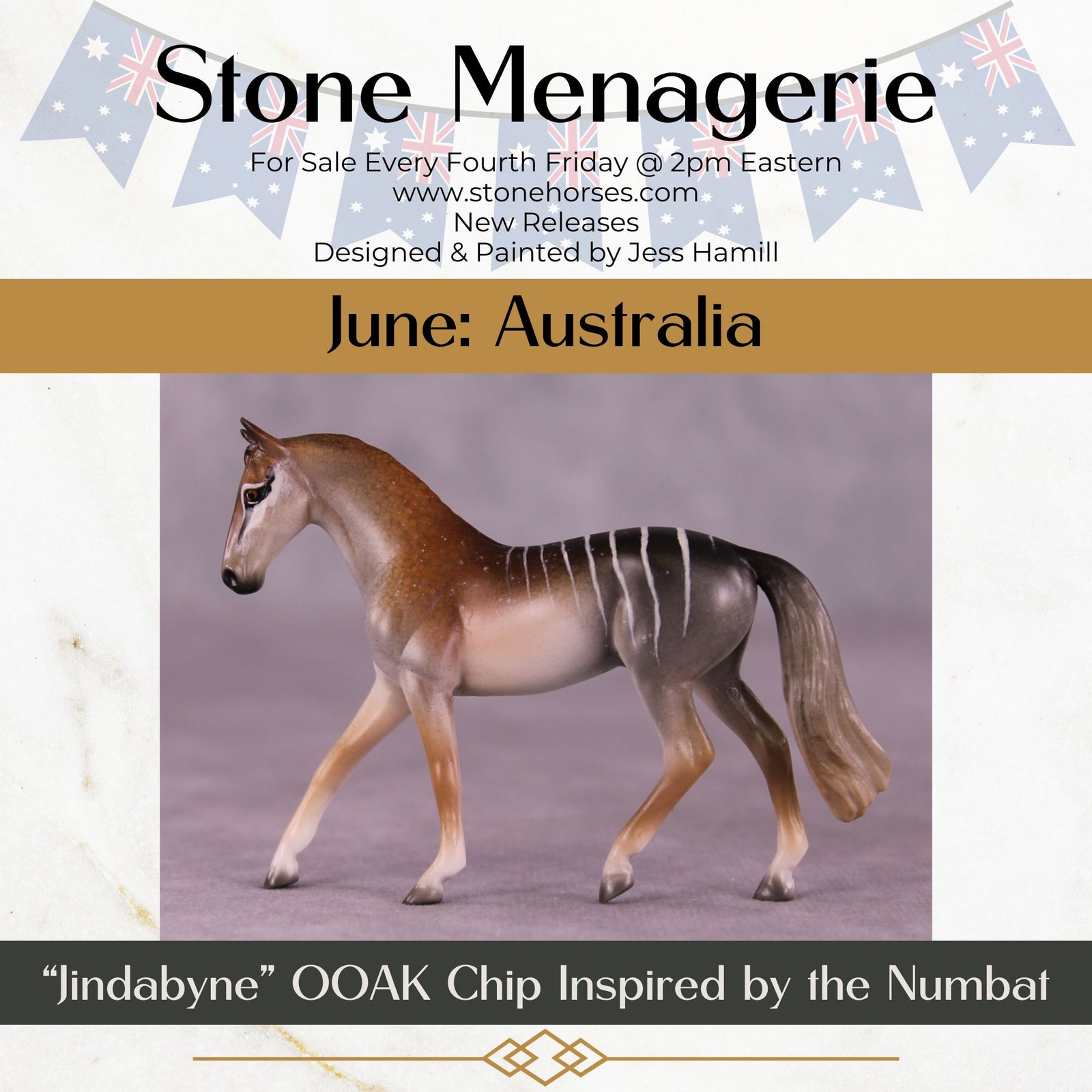 "Jindabyne" OOAK Warmblood Chip by Jess Hamill MS25