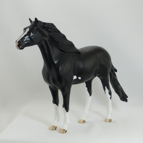 DOHATE BLUFF - Black Pinto Mustang Model Horse - LE6 - 5/15