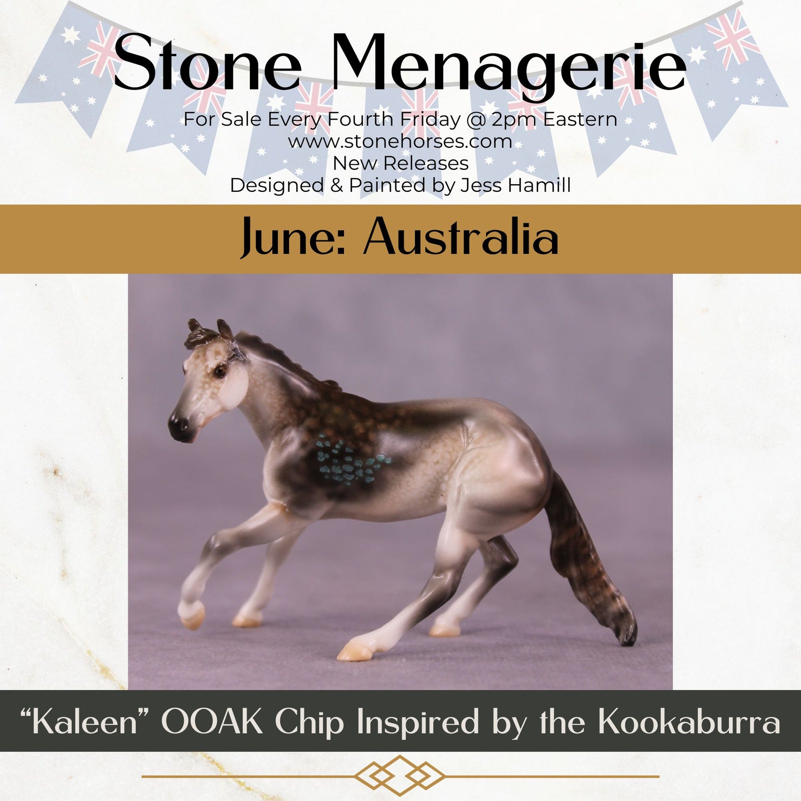 "Kaleen" OOAK Cutter Chip by Jess Hamill MS25