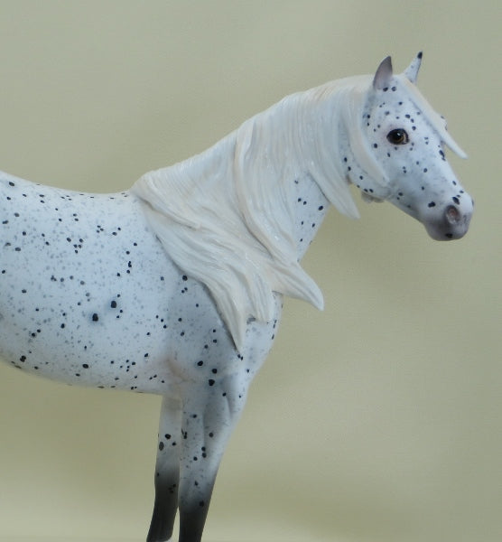 MAYBE I&#39;M DREAMING - OOAK Leopard Appaloosa Wind Blown Mane Stock Horse Mare 3/15