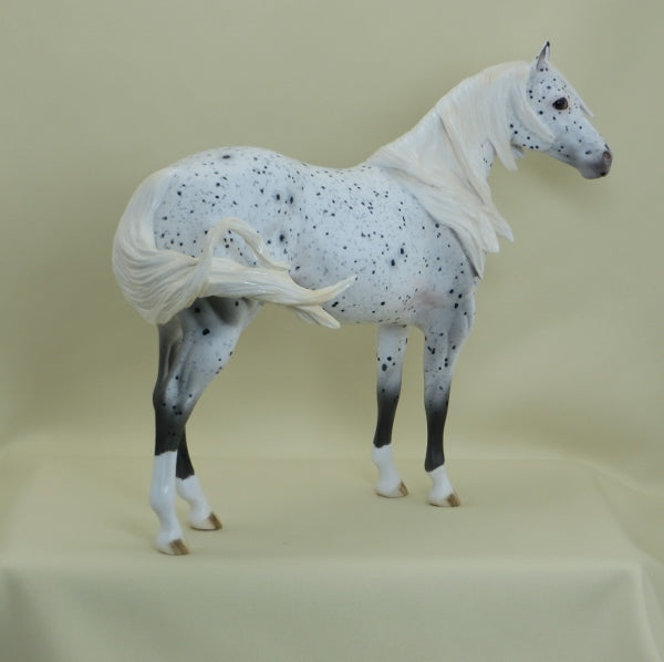 MAYBE I&#39;M DREAMING - OOAK Leopard Appaloosa Wind Blown Mane Stock Horse Mare 3/15