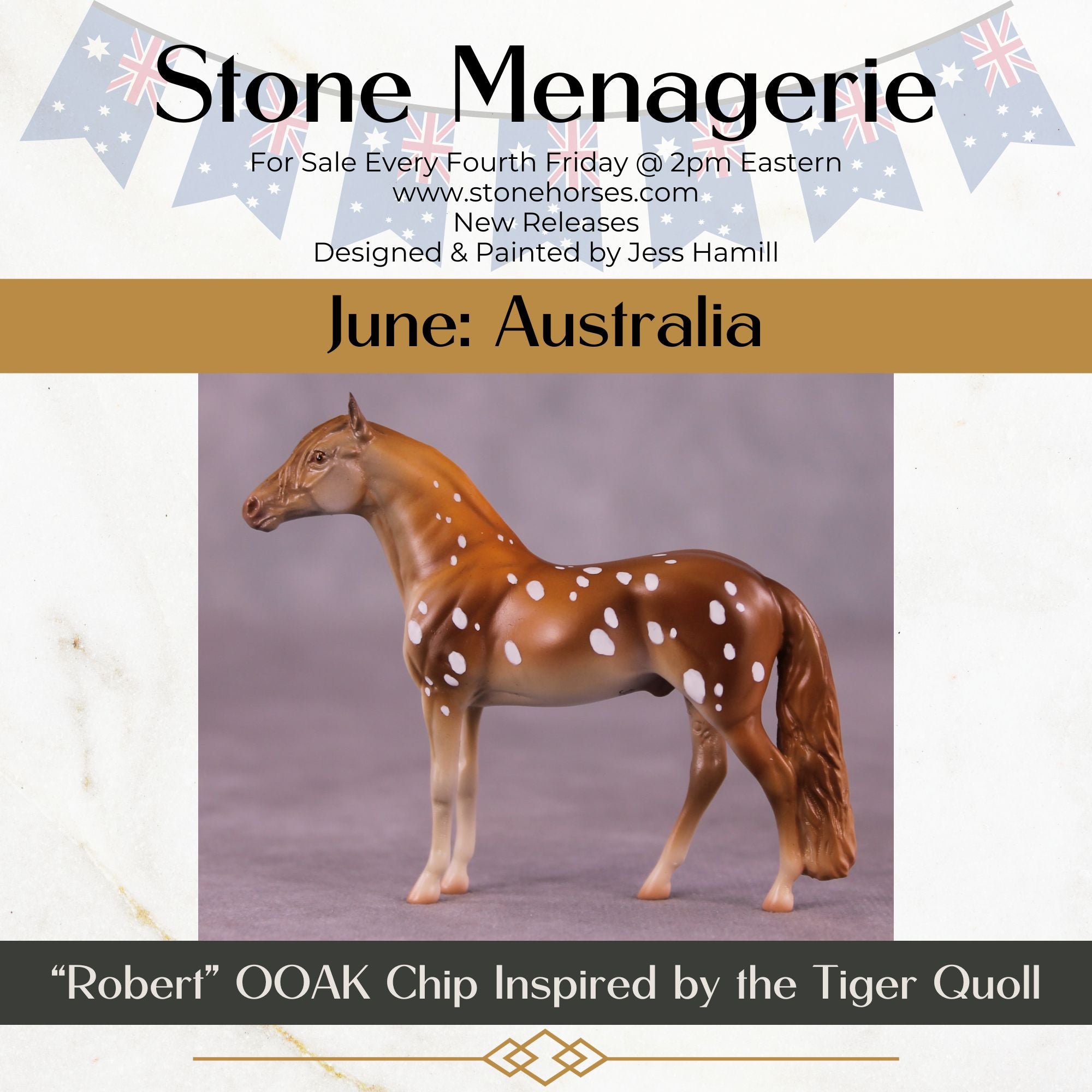 "Robert" OOAK Andalusian Chip by Jess Hamill MS25